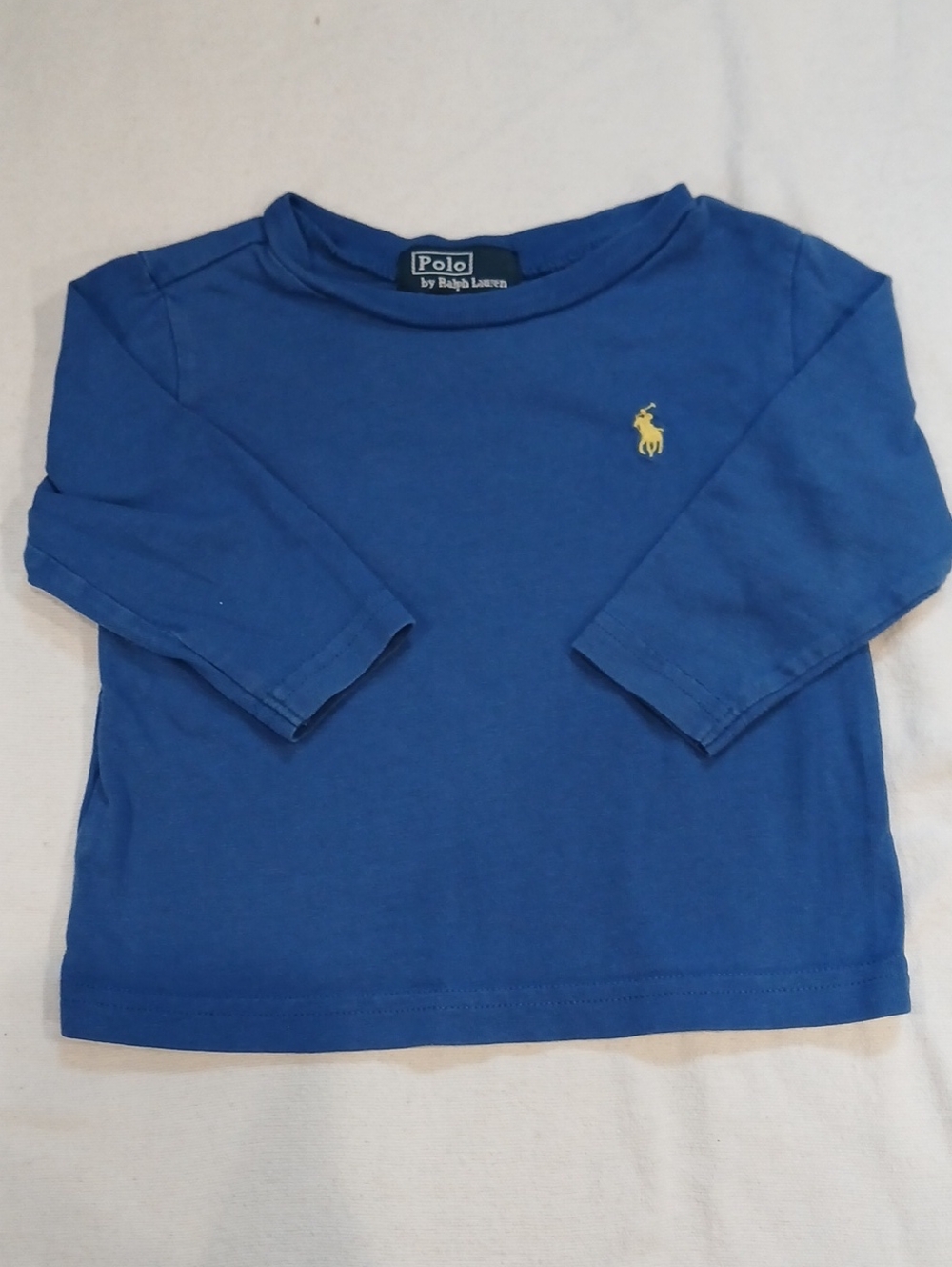 Polo by Ralph Lauren Royal Blue Long-Sleeve Tee with Yellow Pony